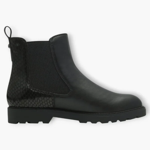 Tamaris Black Chelsea Boots with Chunky Sole