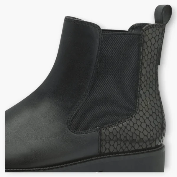 Tamaris Black Chelsea Boots with Chunky Sole