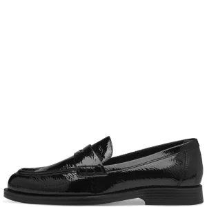 Tamaris Black Patent Loafer – Classic, Chic & Comfortable