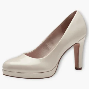 Tamaris Champagne Heels with Platform for Added Comfort