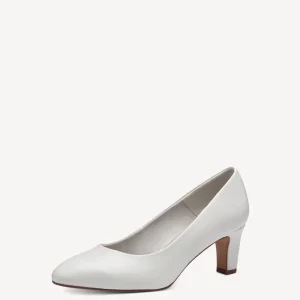 Tamaris White Block Heel Pump – Sleek & Comfortable