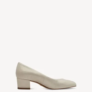 TAMARIS Women's Leather Pumps with Block Heel and ANTIslide Technology
