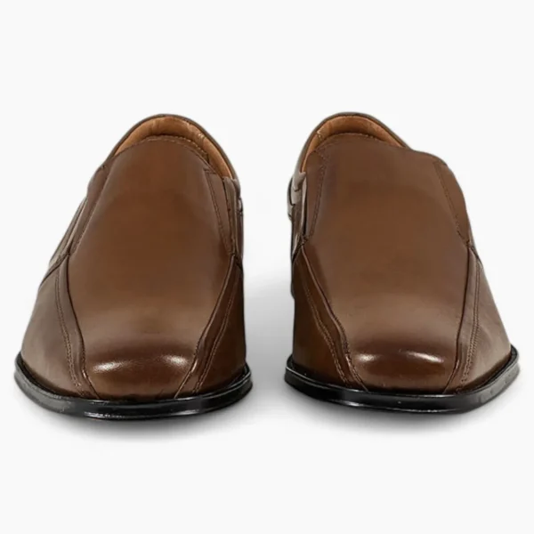 Tan Slip-On Shoes with Tramline Stitch - Dubarry Declan