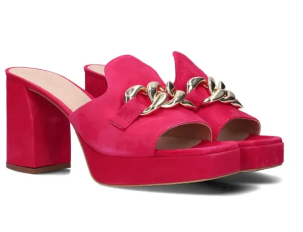 Unisa Suede Mule Heel – Chic & Trendy with Gold Chain