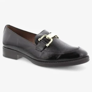 Wonders Black Patent Moccasin – Classic & Elegant