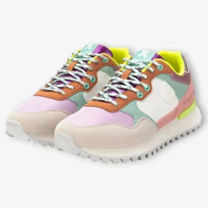 XTI White Trainers with Multicoloured Details and Wedge Sole